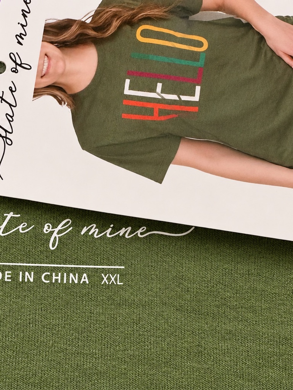 State of Mind Olive Green“HELLO FALL”Tee XXL NWT Autumn/Fall Shirt 🍁🧡🍁🤎🍁🧡🍁 - Picture 3 of 4